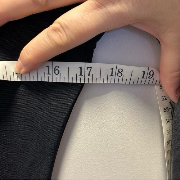 Vintage VI. petites black dress button down ruffled collar - Picture 5 of 9